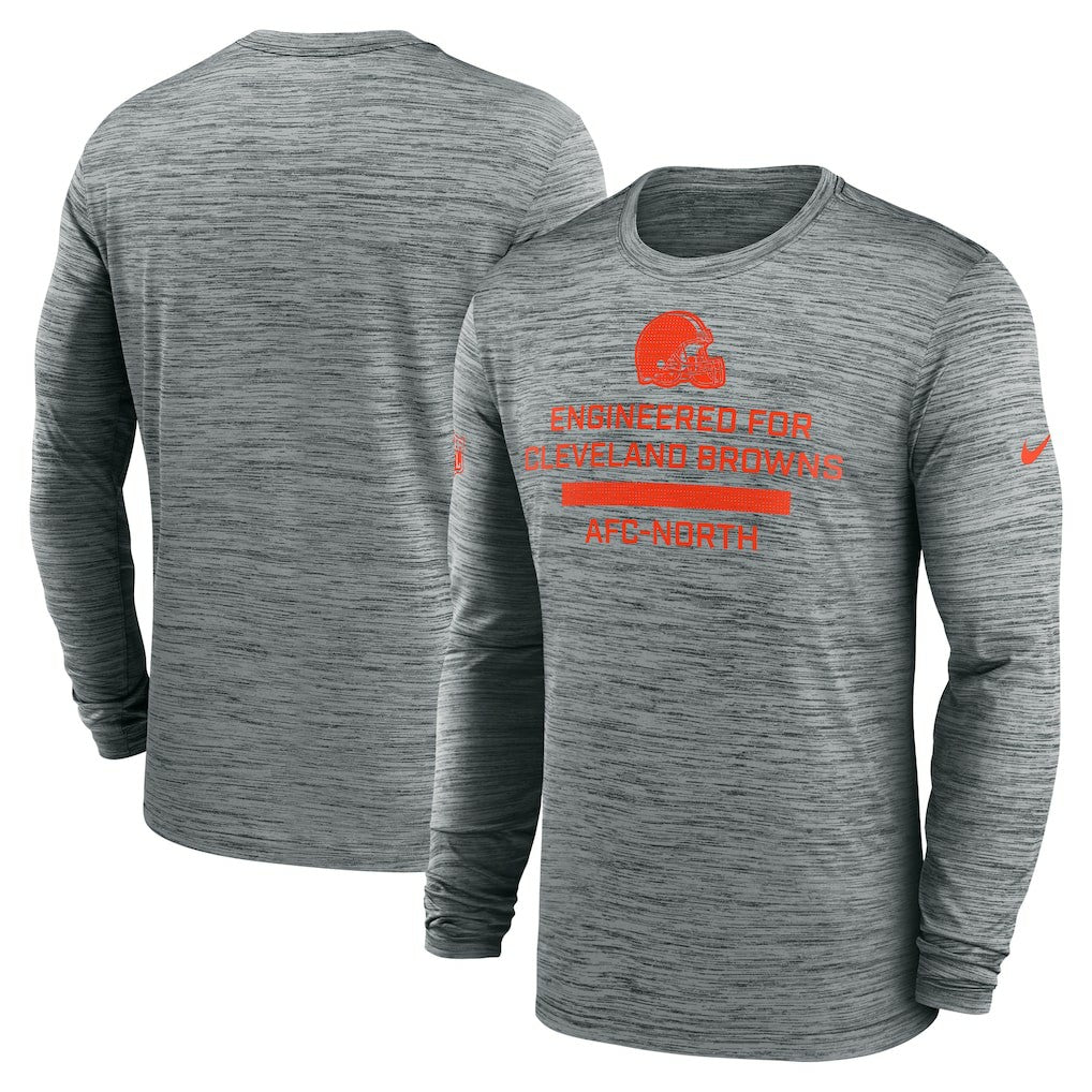 Cleveland Browns Sideline Velocity Performance Long Sleeve T-Shirt - Gray | Nike for sale