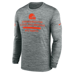 Cleveland Browns Sideline Velocity Performance Long Sleeve T-Shirt - Gray | Nike for sale
