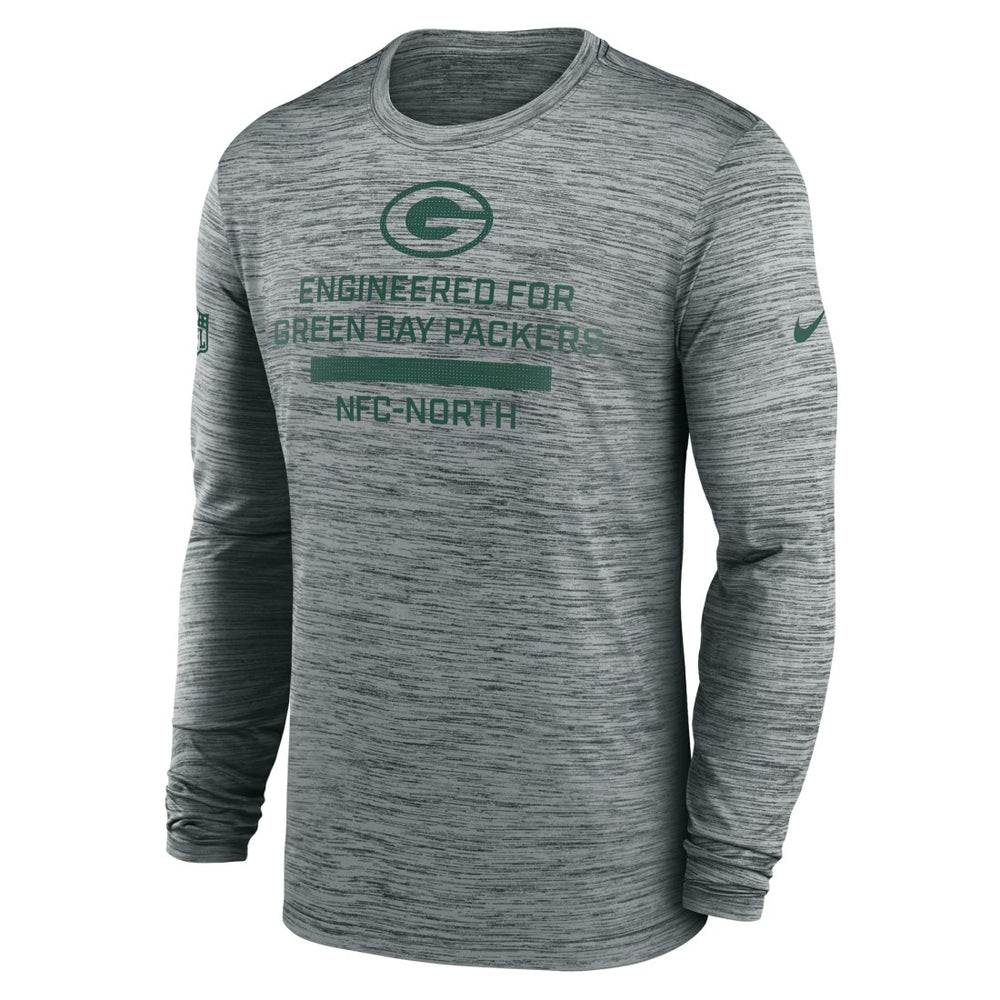 Green Bay Packers Sideline Velocity Performance Long Sleeve T-Shirt - Gray | Nike cheap