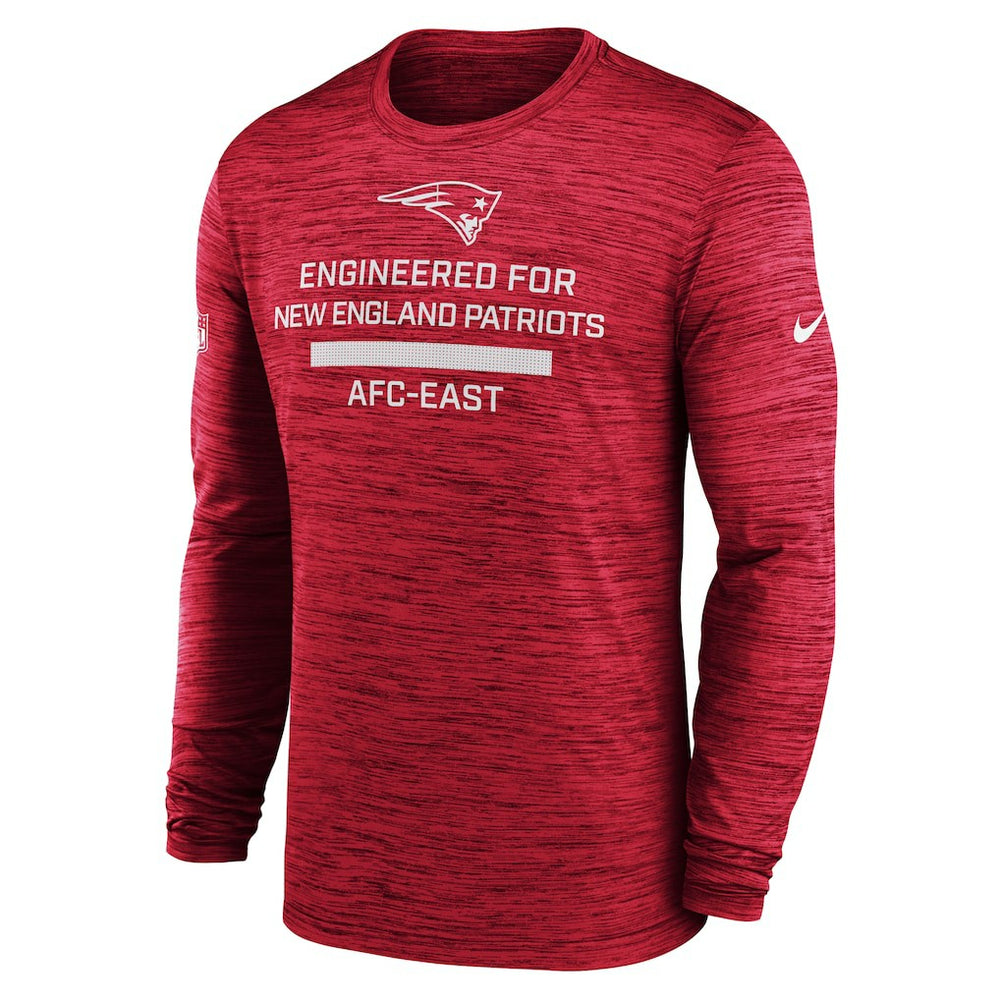 New England Patriots Sideline Velocity Performance Long Sleeve T-Shirt - Red | Nike cheap
