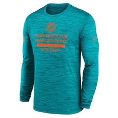 Miami Dolphins Sideline Velocity Performance Long Sleeve T-Shirt - Aqua | Nike discount