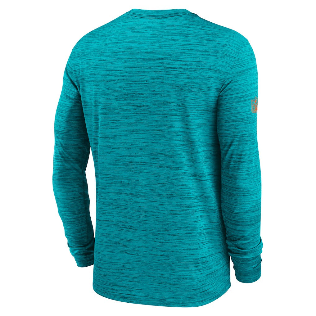 Miami Dolphins Sideline Velocity Performance Long Sleeve T-Shirt - Aqua | Nike discount
