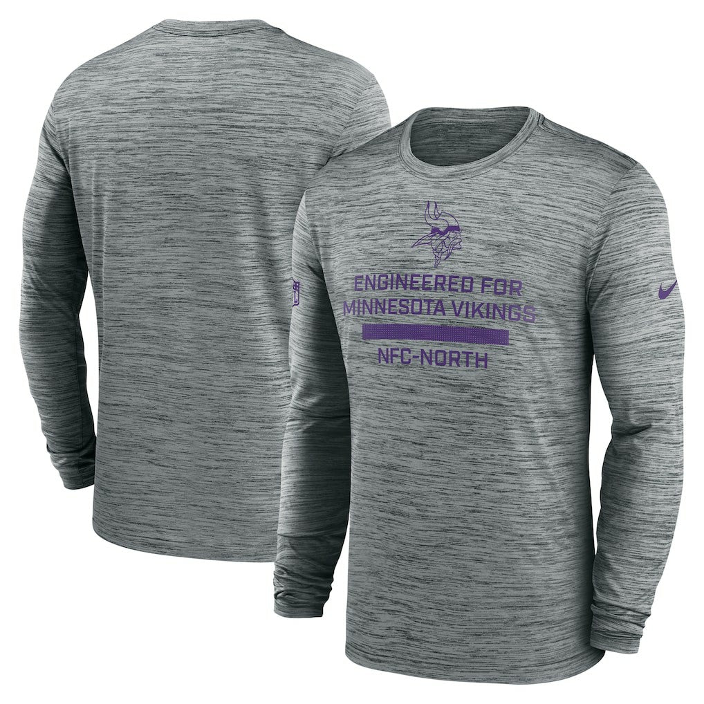 Minnesota Vikings Sideline Velocity Performance Long Sleeve T-Shirt - Gray | Nike on sale