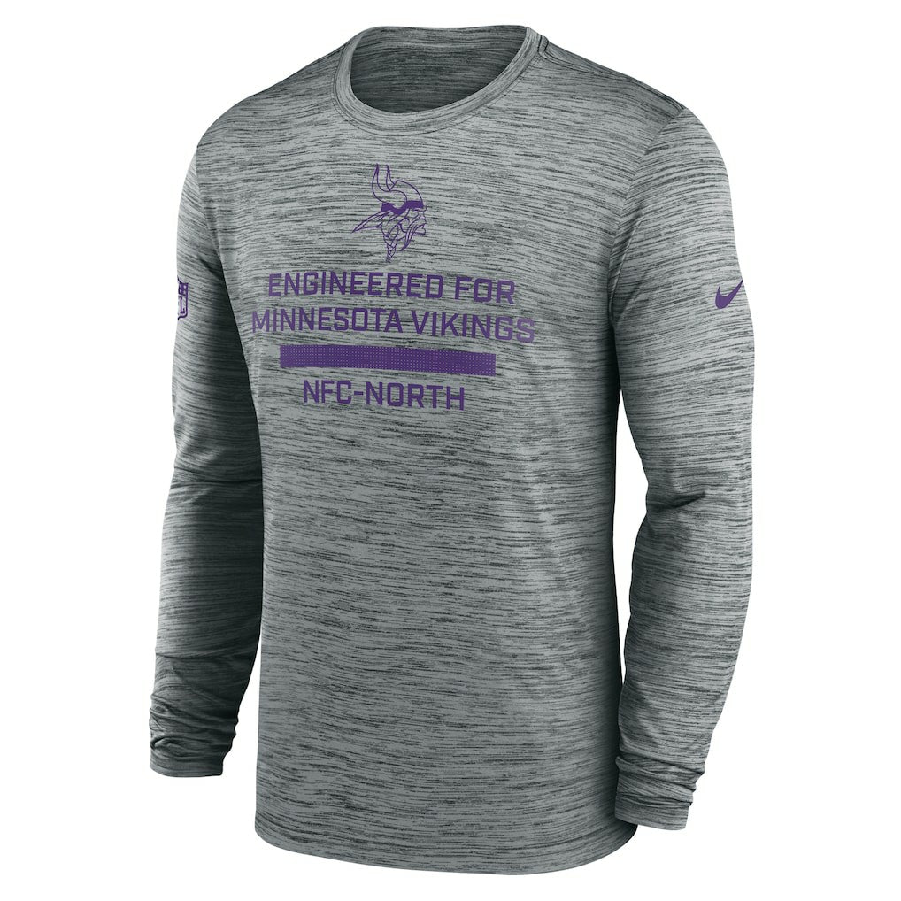 Minnesota Vikings Sideline Velocity Performance Long Sleeve T-Shirt - Gray | Nike on sale
