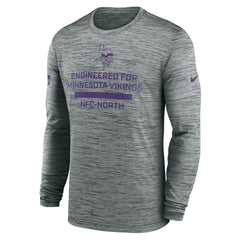Minnesota Vikings Sideline Velocity Performance Long Sleeve T-Shirt - Gray | Nike on sale