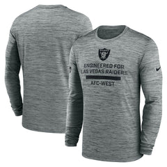 Las Vegas Raiders Sideline Velocity Performance Long Sleeve T-Shirt - Gray | Nike for sale