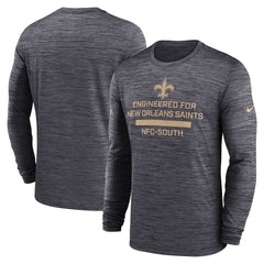 New Orleans Saints Sideline Velocity Performance Long Sleeve T-Shirt - Black | Nike for sale