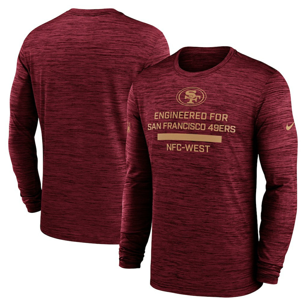 San Francisco 49ers Sideline Velocity Performance Long Sleeve T-Shirt - Scarlet | Nike outlet