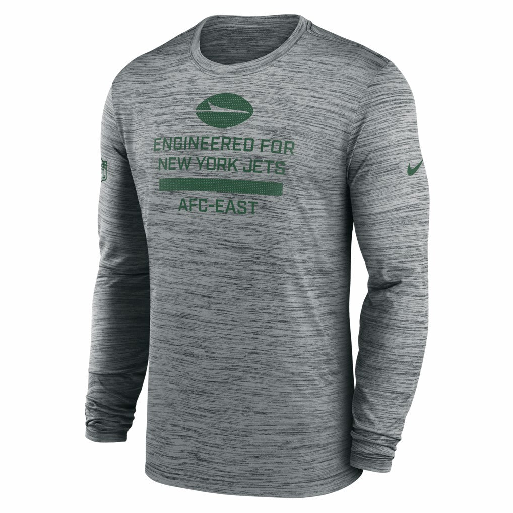 New York Jets Sideline Velocity Performance Long Sleeve T-Shirt - Gray | Nike sale