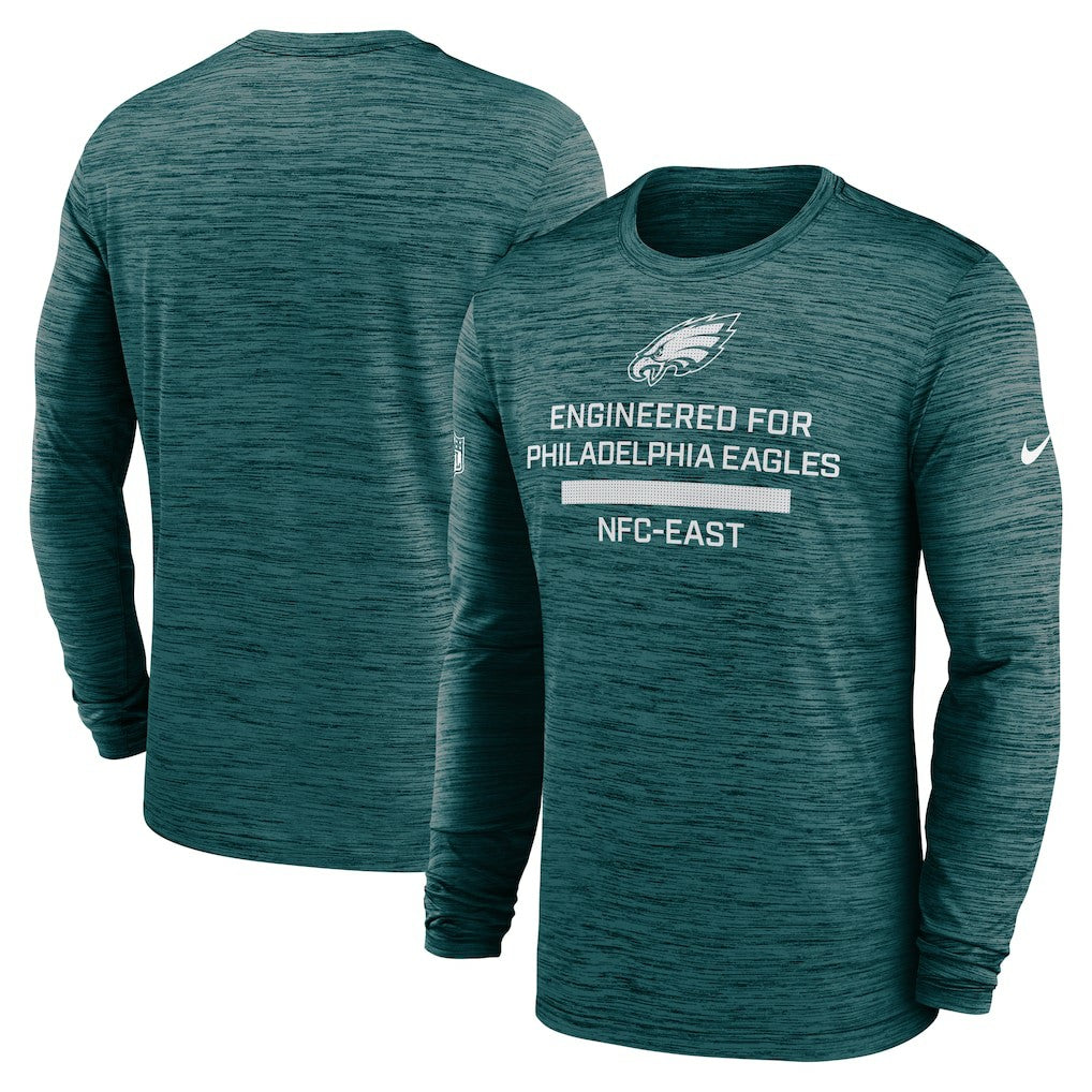 Philadelphia Eagles Sideline Velocity Performance Long Sleeve T-Shirt - Midnight Green | Nike cheap