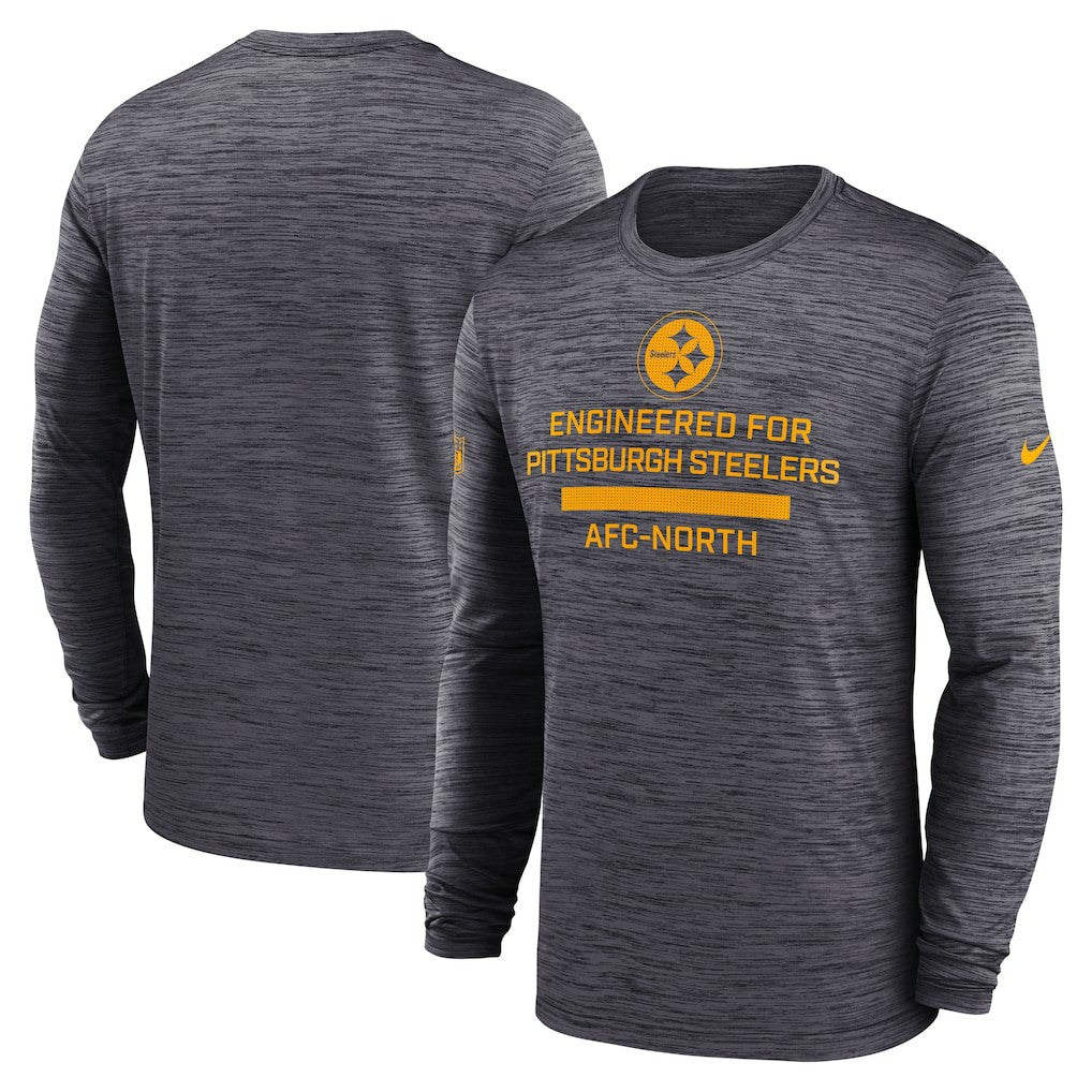 Pittsburgh Steelers Sideline Velocity Performance Long Sleeve T-Shirt - Black | Nike outlet