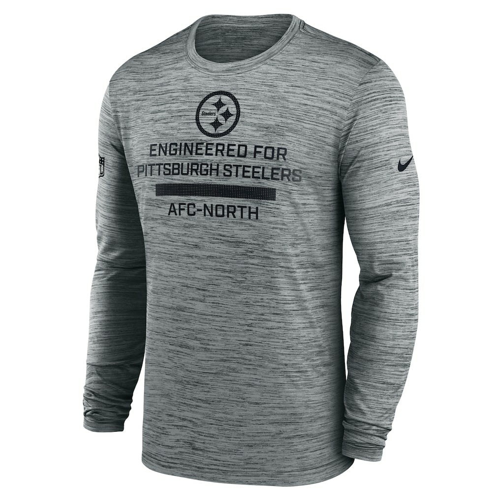 Pittsburgh Steelers Sideline Velocity Performance Long Sleeve T-Shirt - Gray | Nike sale