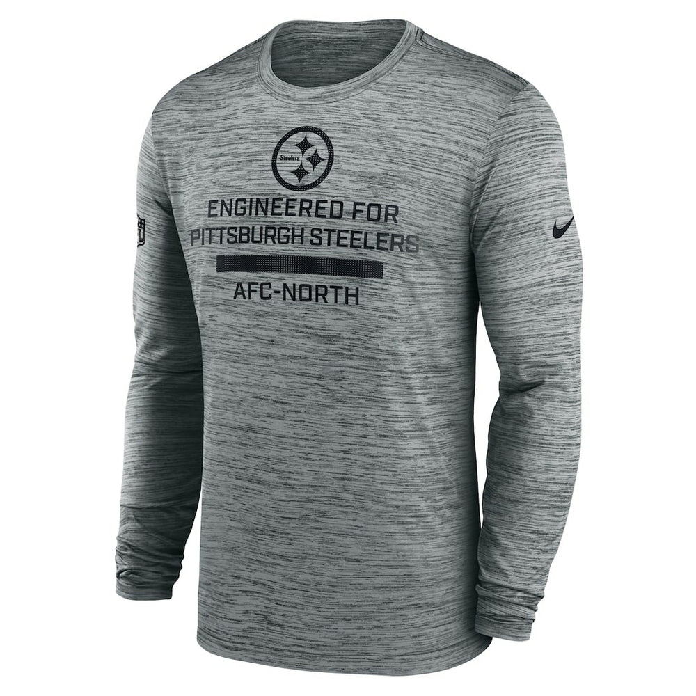 Pittsburgh Steelers Sideline Velocity Performance Long Sleeve T-Shirt - Gray | Nike sale