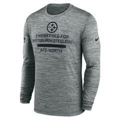 Pittsburgh Steelers Sideline Velocity Performance Long Sleeve T-Shirt - Gray | Nike sale