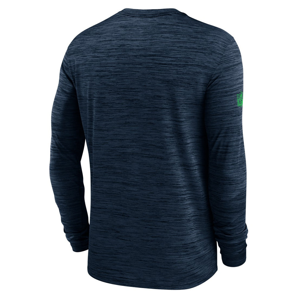 Seattle Seahawks Sideline Velocity Performance Long Sleeve T-Shirt - College Navy | Nike cheap