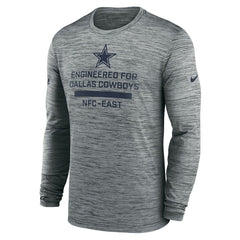 Dallas Cowboys Sideline Velocity Performance Long Sleeve T-Shirt - Gray | Nike outlet