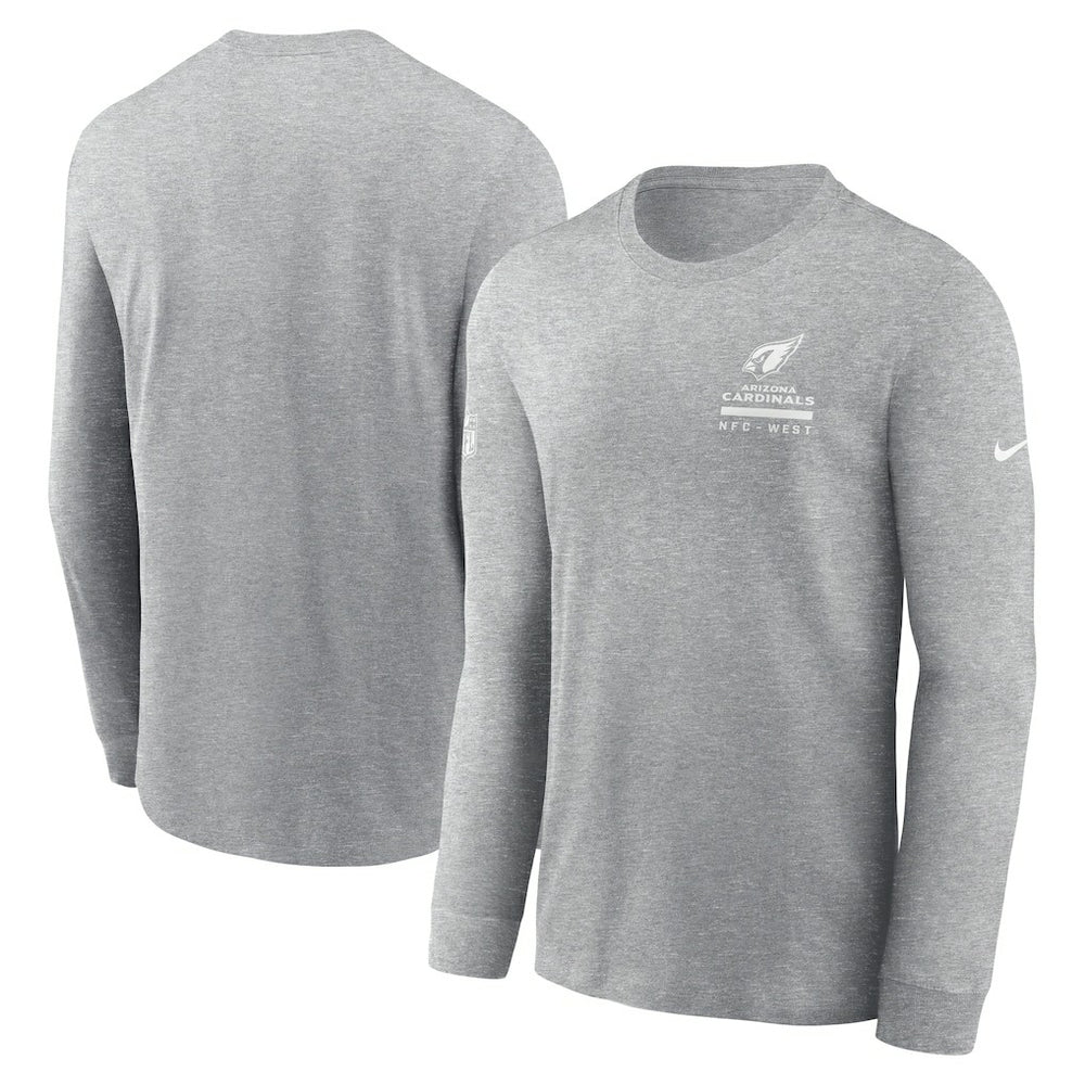 Arizona Cardinals Sideline Dri-FIT Long Sleeve T-Shirt - Heather Gray | Nike cheap