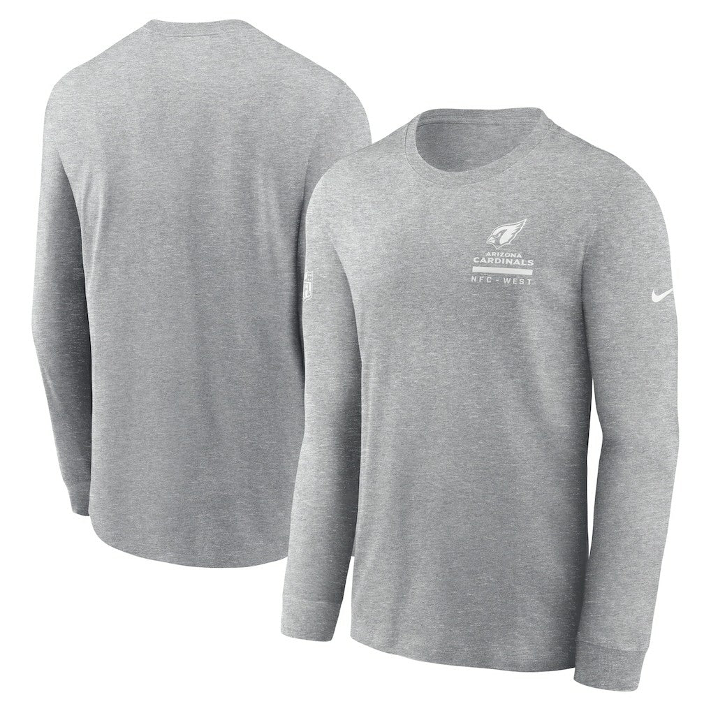 Arizona Cardinals Sideline Dri-FIT Long Sleeve T-Shirt - Heather Gray | Nike cheap