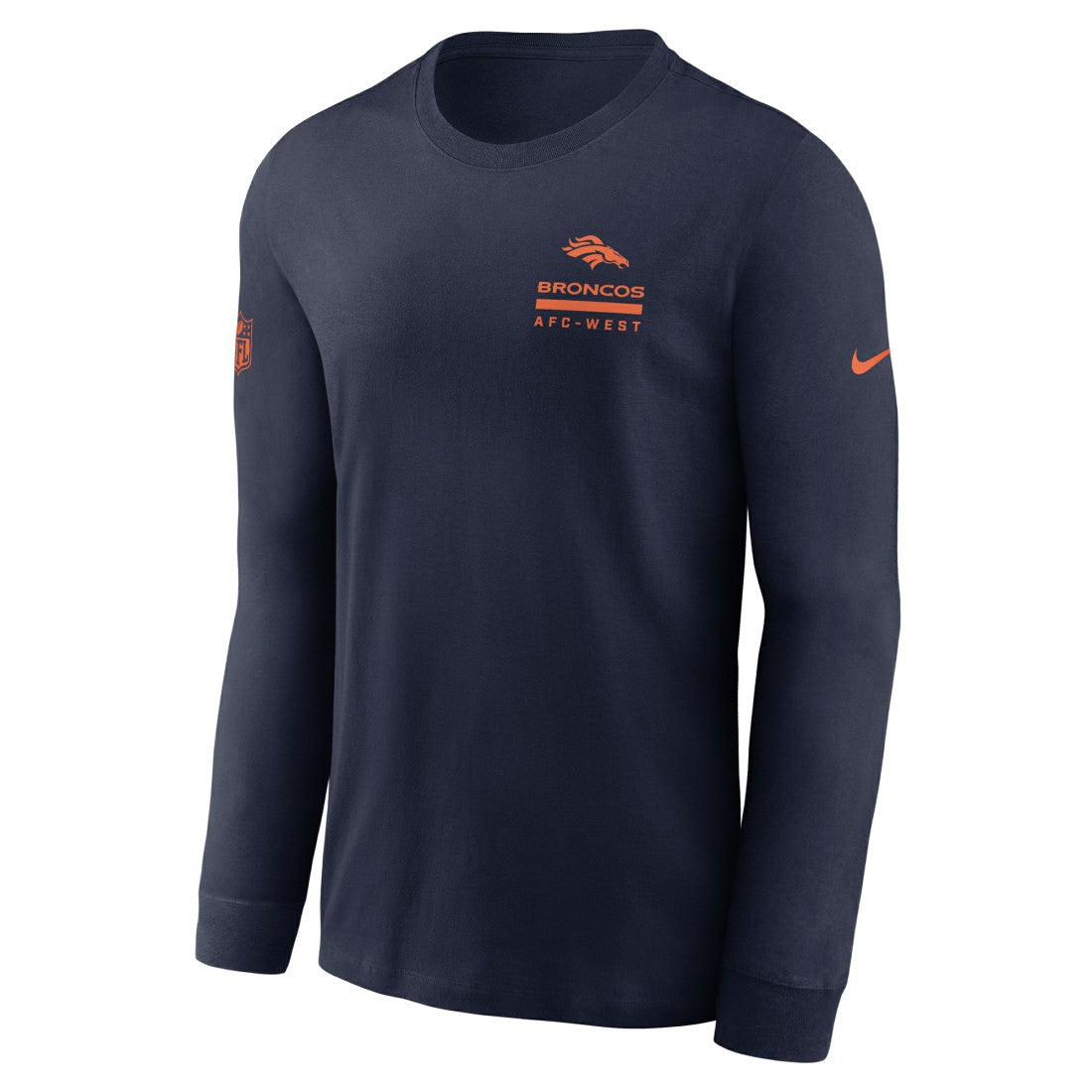 Denver Broncos Sideline Dri-FIT Long Sleeve T-Shirt - Navy | Nike for sale