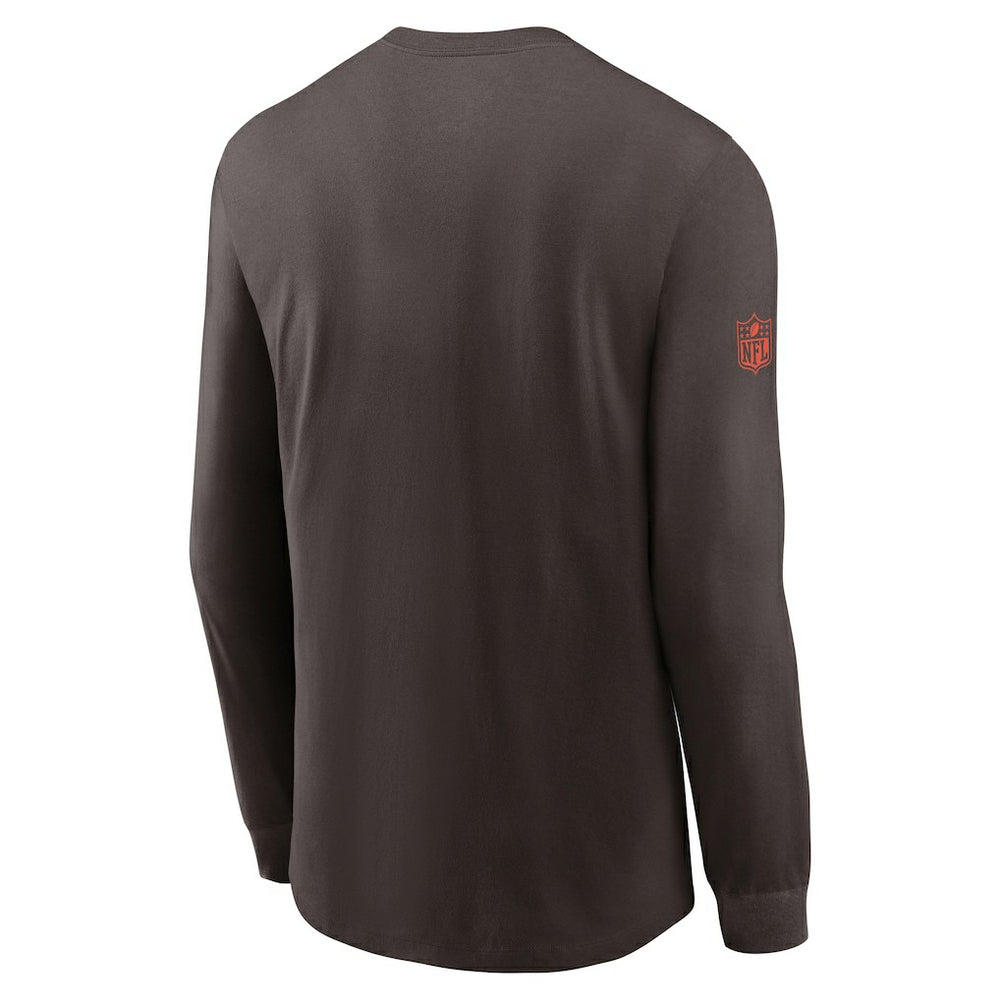 Cleveland Browns Sideline Dri-FIT Long Sleeve T-Shirt - Brown | Nike for sale