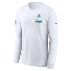 Miami Dolphins Sideline Dri-FIT Long Sleeve T-Shirt - White | Nike sale