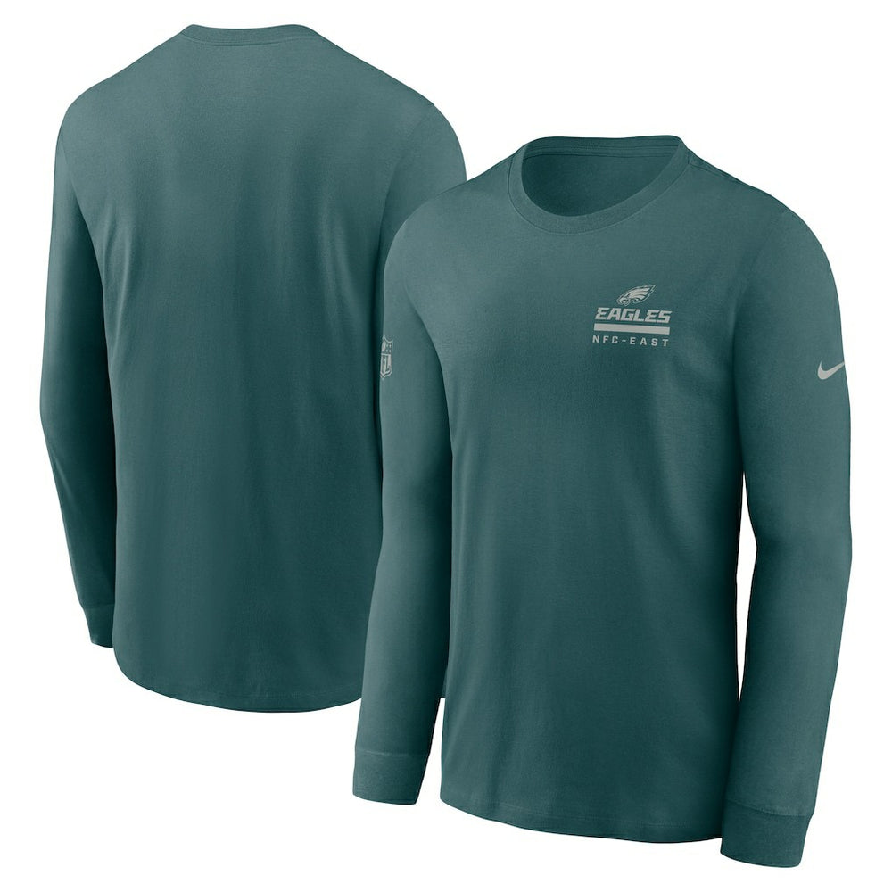Philadelphia Eagles Sideline Dri-FIT Long Sleeve T-Shirt - Midnight Green | Nike cheap