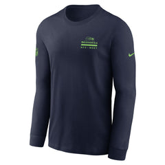 Seattle Seahawks Sideline Dri-FIT Long Sleeve T-Shirt - College Navy | Nike for sale
