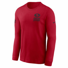 San Francisco 49ers Sideline Dri-FIT Long Sleeve T-Shirt - Scarlet | Nike for sale
