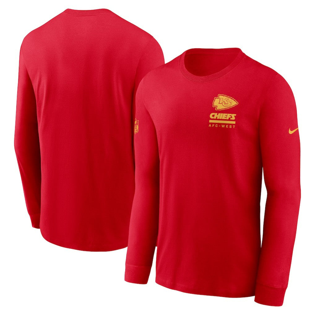 Kansas City Chiefs Sideline Dri-FIT Long Sleeve T-Shirt - Red | Nike sale