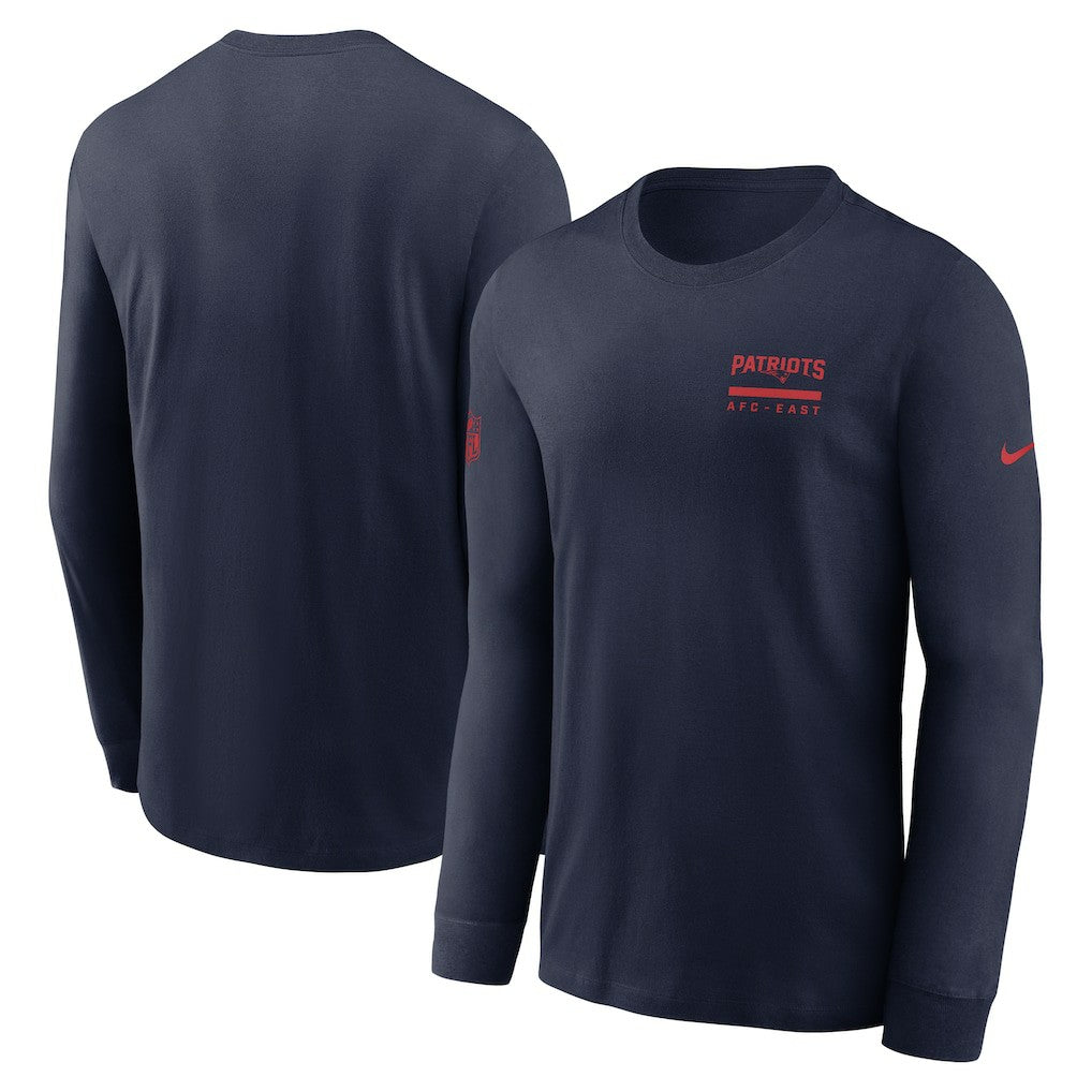 New England Patriots Sideline Dri-FIT Long Sleeve T-Shirt - Navy | Nike online