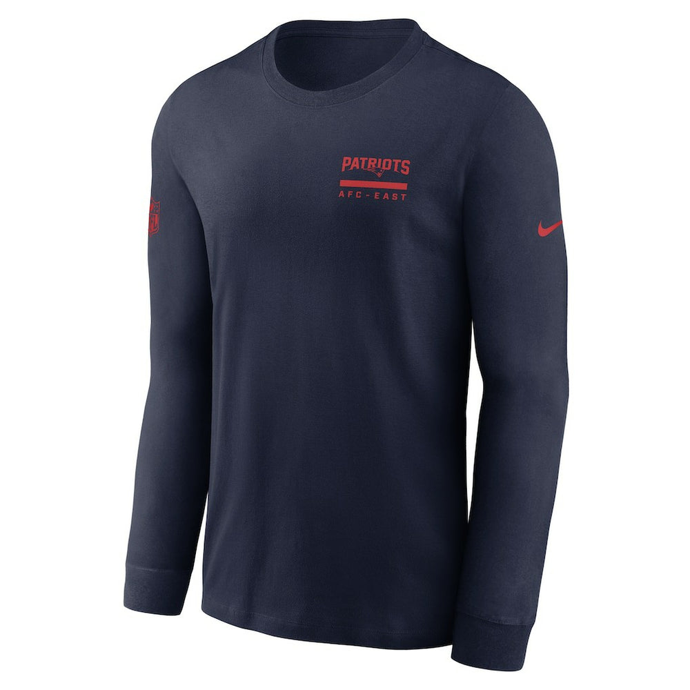 New England Patriots Sideline Dri-FIT Long Sleeve T-Shirt - Navy | Nike online