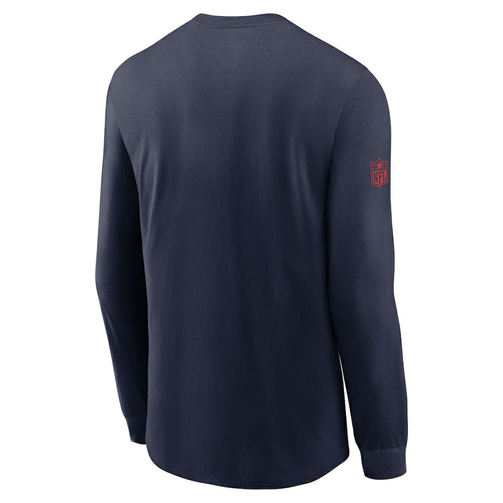 New England Patriots Sideline Dri-FIT Long Sleeve T-Shirt - Navy | Nike online