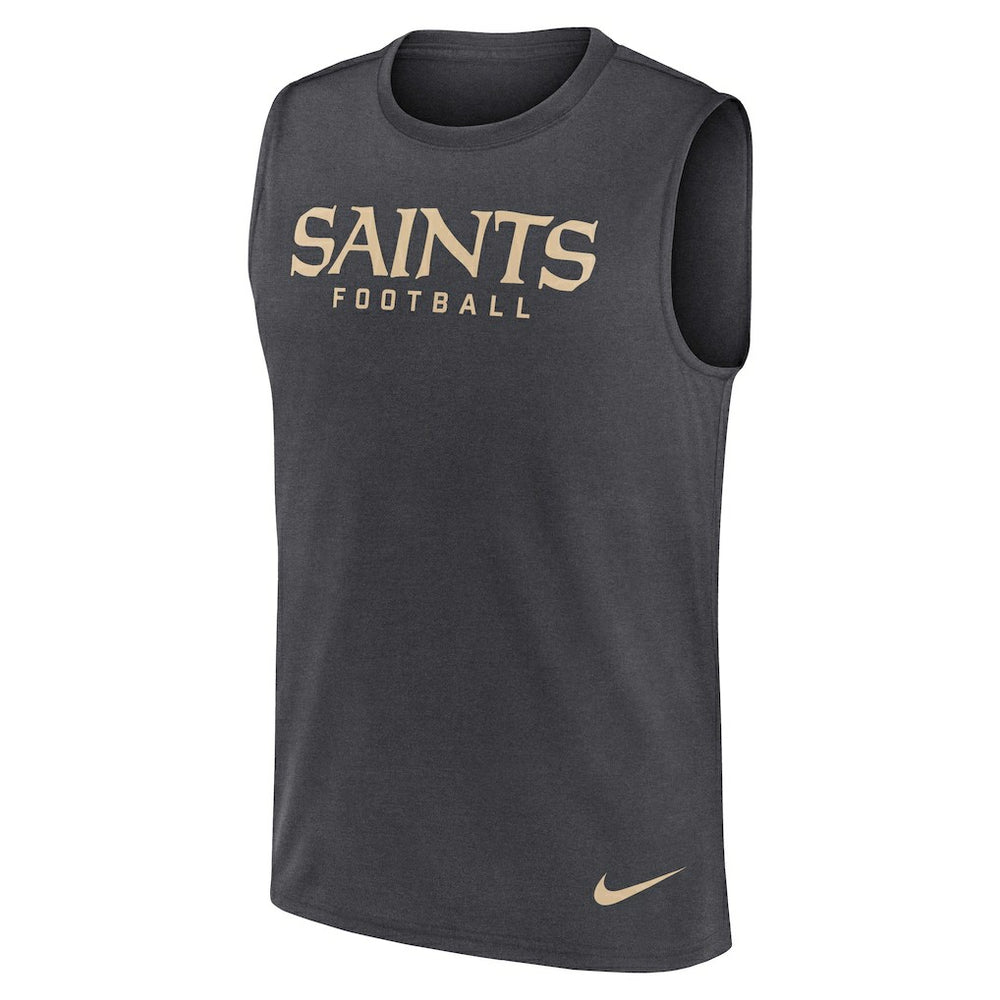 New Orleans Saints Primetime Legend Dri-FIT Muscle Tank Top - Charcoal | Nike on sale