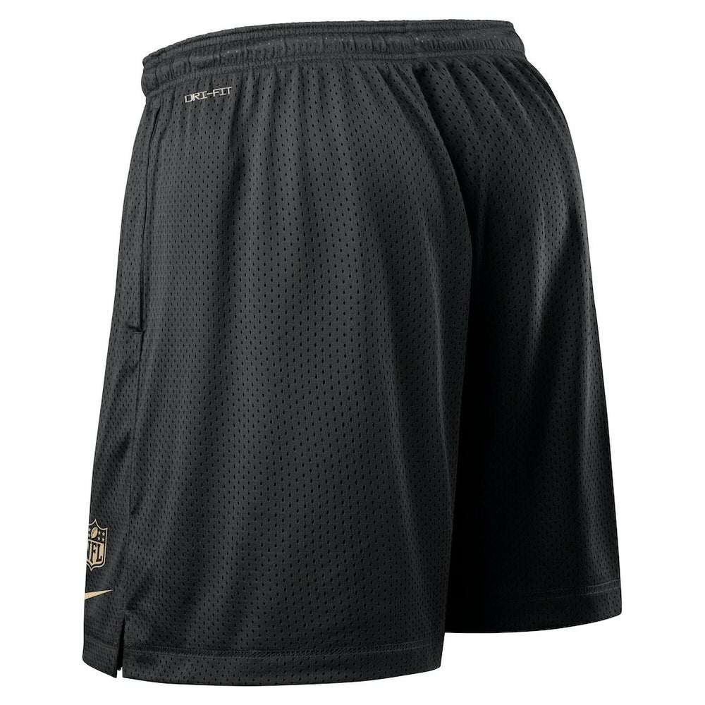 New Orleans Saints Sideline Reversible Dri-FIT Shorts - Black | Nike outlet