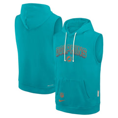 Miami Dolphins Sideline Standard Issue Dri-FIT Sleeveless Hoodie - Aqua | Nike sale
