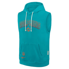 Miami Dolphins Sideline Standard Issue Dri-FIT Sleeveless Hoodie - Aqua | Nike sale
