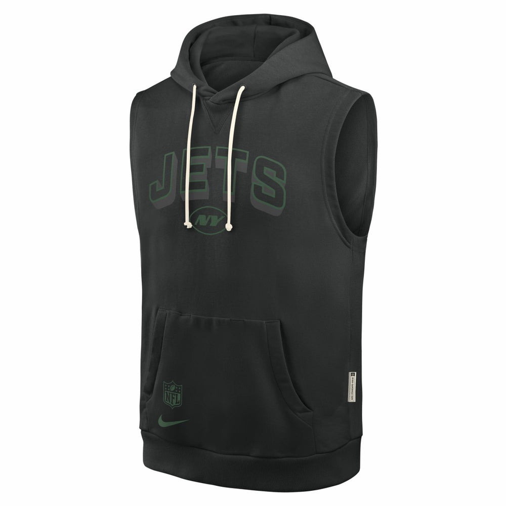 New York Jets Sideline Standard Issue Dri-FIT Sleeveless Hoodie - Black | Nike online