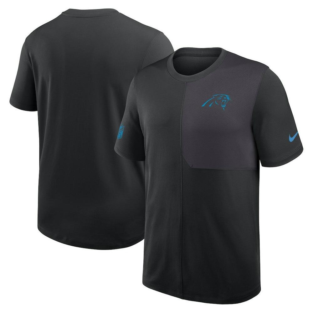 Carolina Panthers Sideline UV Dri-Fit Coach Shirt - Black | Nike outlet