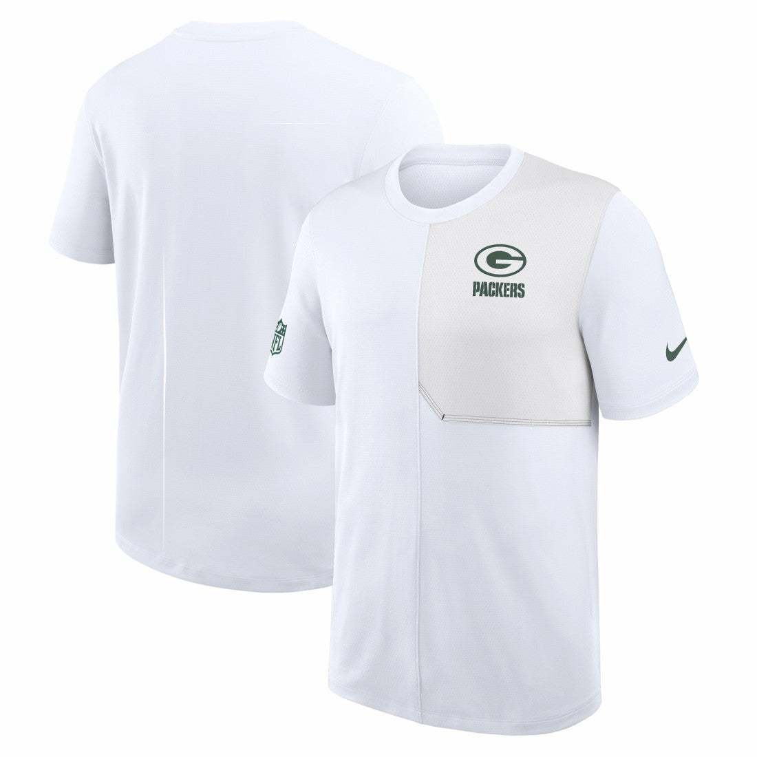 Green Bay Packers Sideline UV Dri-Fit Coach Shirt - White | Nike for sale