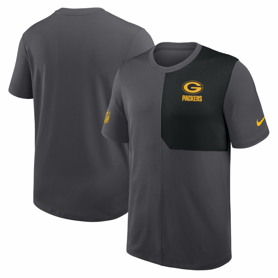 Green Bay Packers Sideline UV Dri-Fit Coach Shirt - Gray | Nike sale