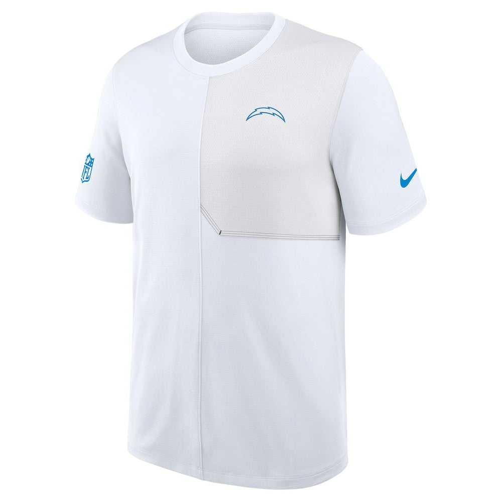 Los Angeles Chargers Sideline UV Dri-Fit Coach Shirt - White | Nike for sale