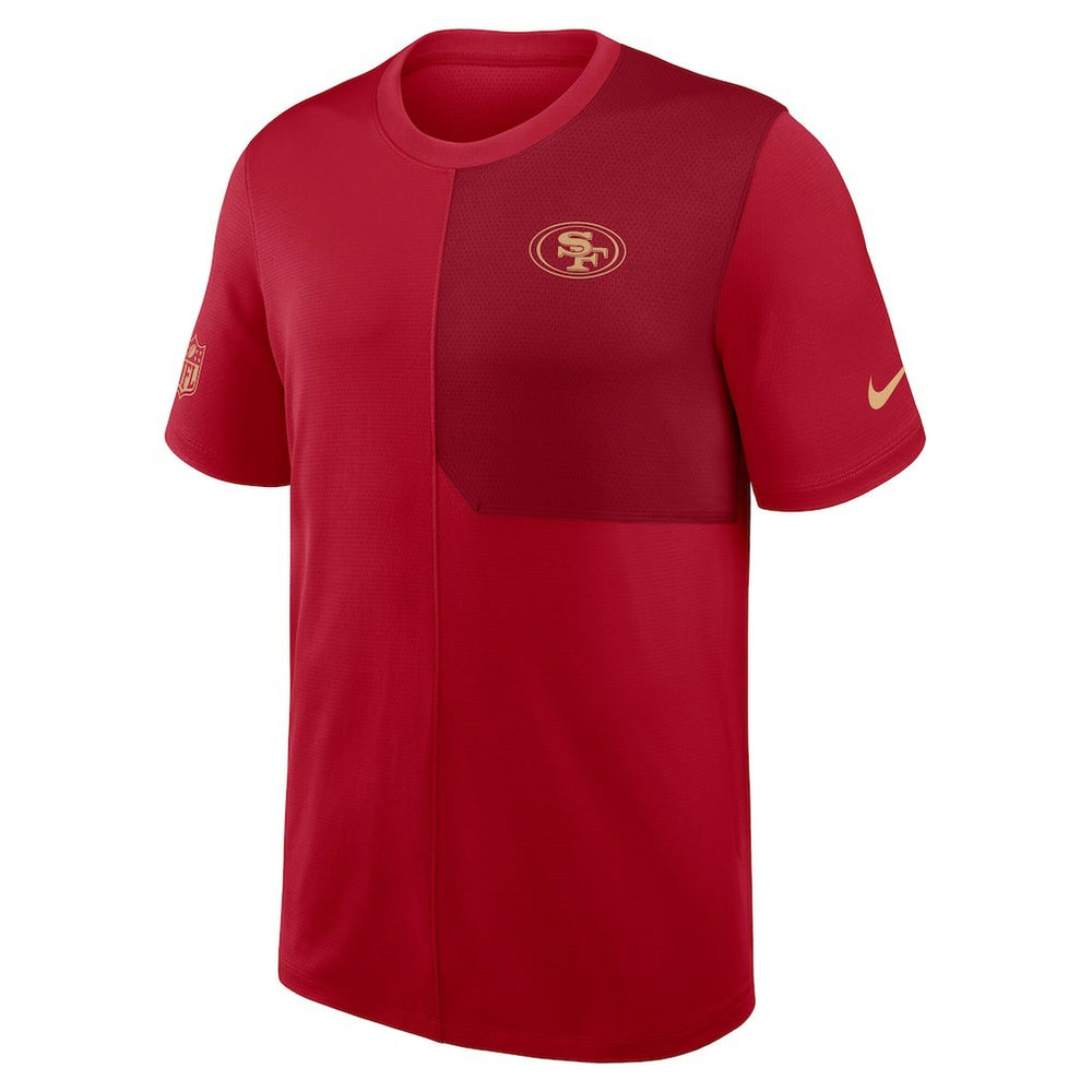 San Francisco 49ers Sideline UV Dri-Fit Coach Shirt - Scarlet | Nike cheap