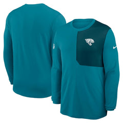 Jacksonville Jaguars Sideline Coach UV Dri-FIT Long Sleeve Shirt - Teal | Nike for sale