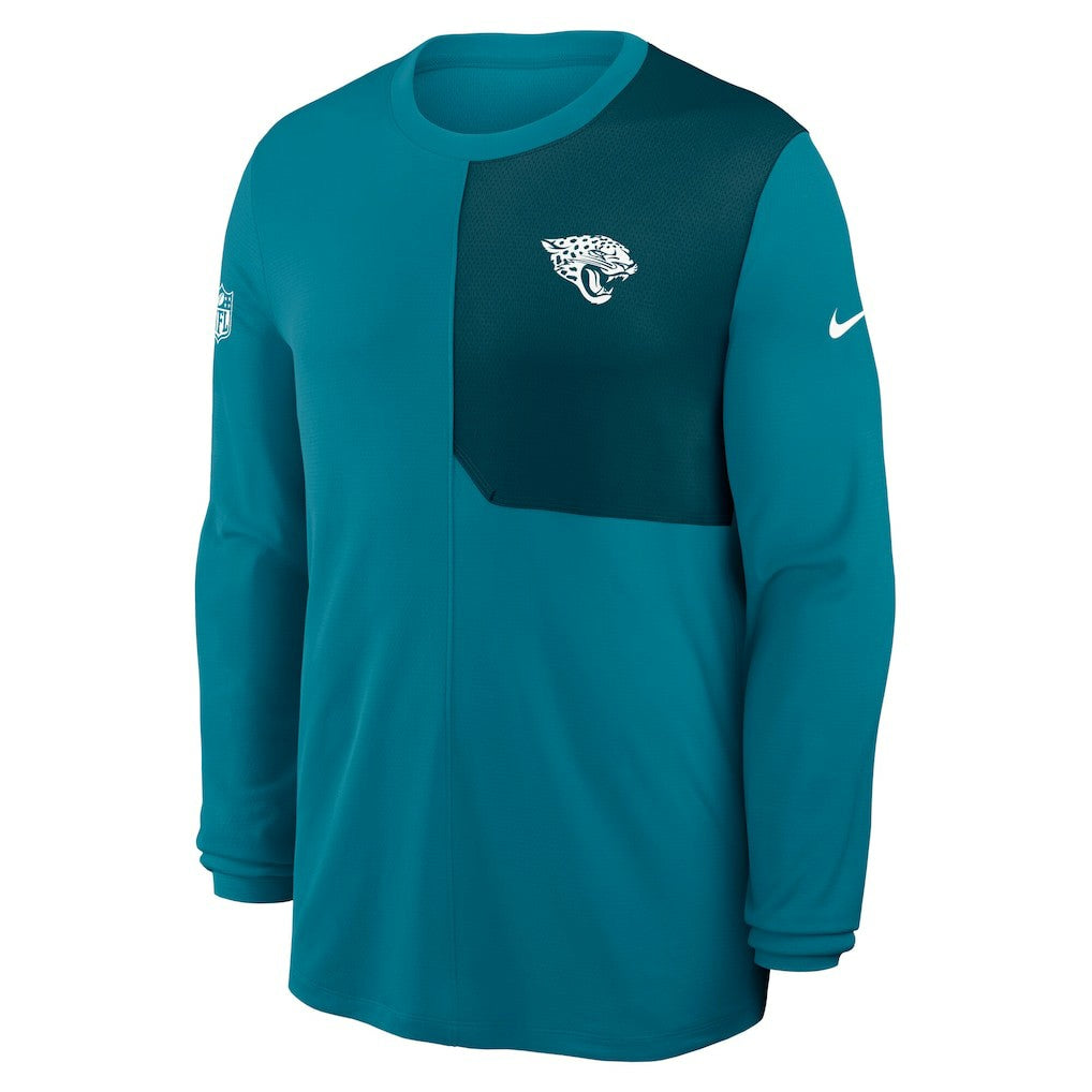 Jacksonville Jaguars Sideline Coach UV Dri-FIT Long Sleeve Shirt - Teal | Nike for sale