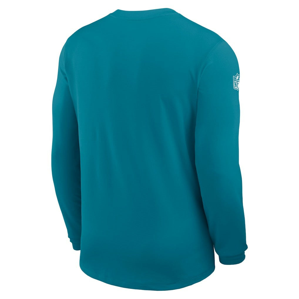 Jacksonville Jaguars Sideline Coach UV Dri-FIT Long Sleeve Shirt - Teal | Nike for sale