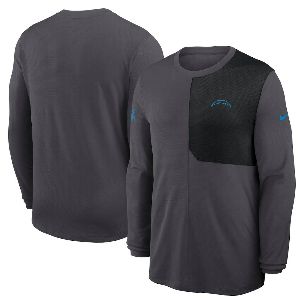 Los Angeles Chargers Sideline Coach UV Dri-FIT Long Sleeve Shirt - Gray | Nike discount