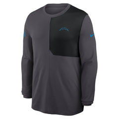 Los Angeles Chargers Sideline Coach UV Dri-FIT Long Sleeve Shirt - Gray | Nike discount
