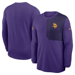 Minnesota Vikings Sideline Coach UV Dri-FIT Long Sleeve Shirt - Purple | Nike for sale