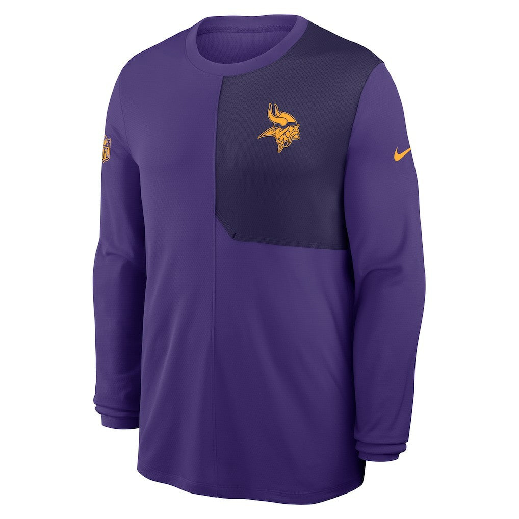 Minnesota Vikings Sideline Coach UV Dri-FIT Long Sleeve Shirt - Purple | Nike for sale