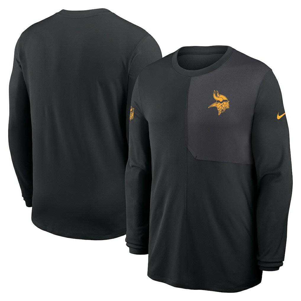 Minnesota Vikings Sideline Coach UV Dri-FIT Long Sleeve Shirt - Black | Nike discount
